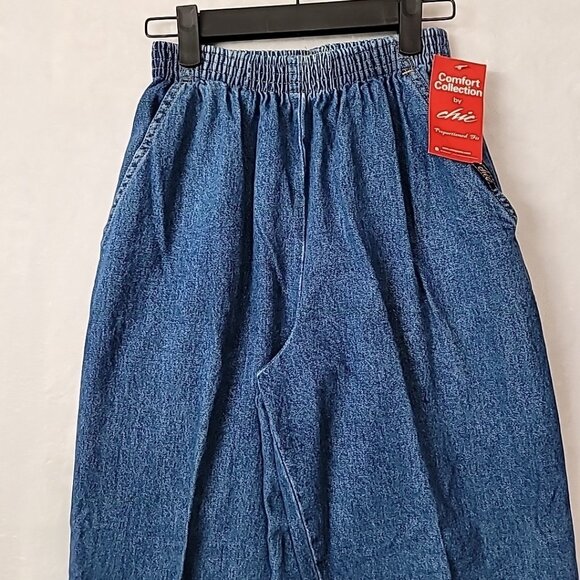 VTG Chic Comfort Collection Women's Size 6P Petite Misses NWT Pull On Mom Jeans - Picture 2 of 16